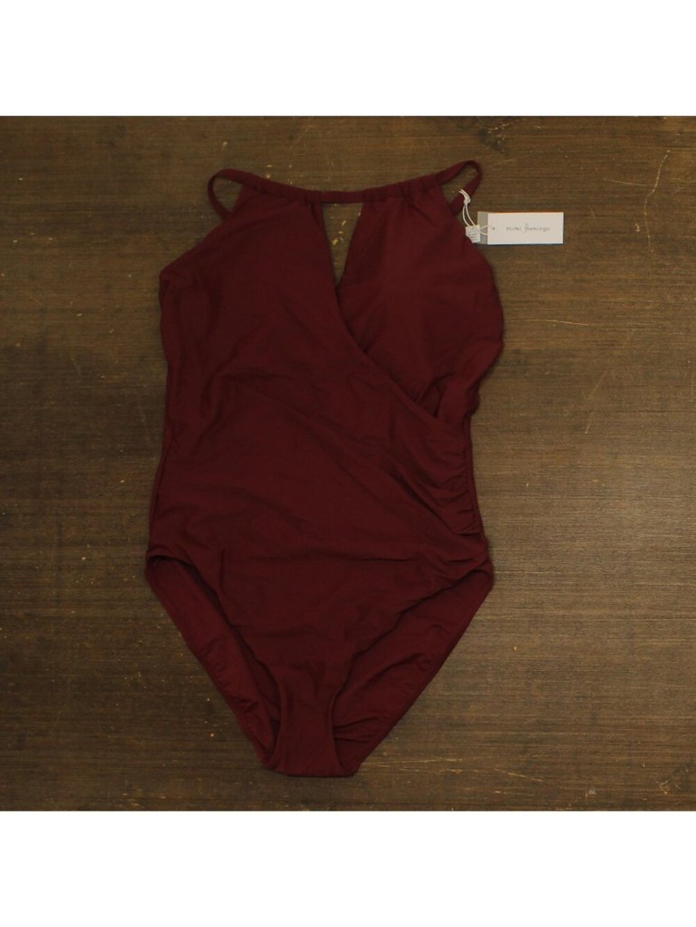 Mimi Flamingo Womens Soleil Solids Ivey One Piece Swimsuit Henna Red 16